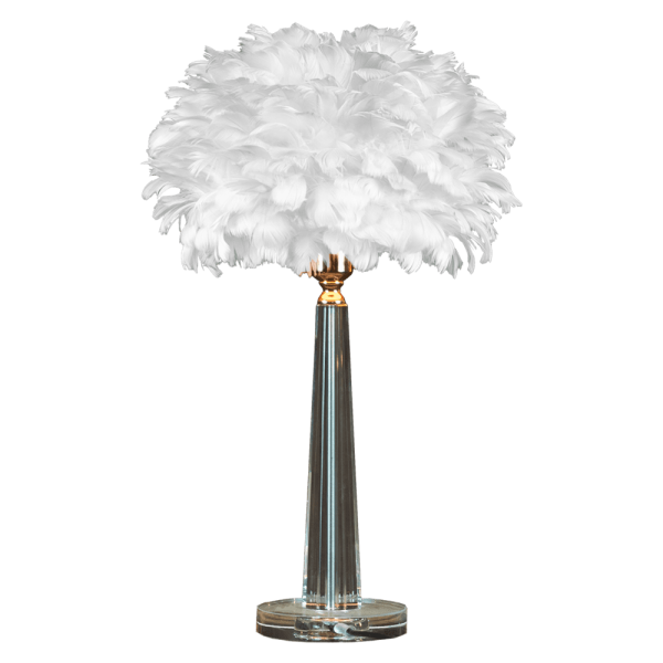 lámpara-mesa-pluma-blanca