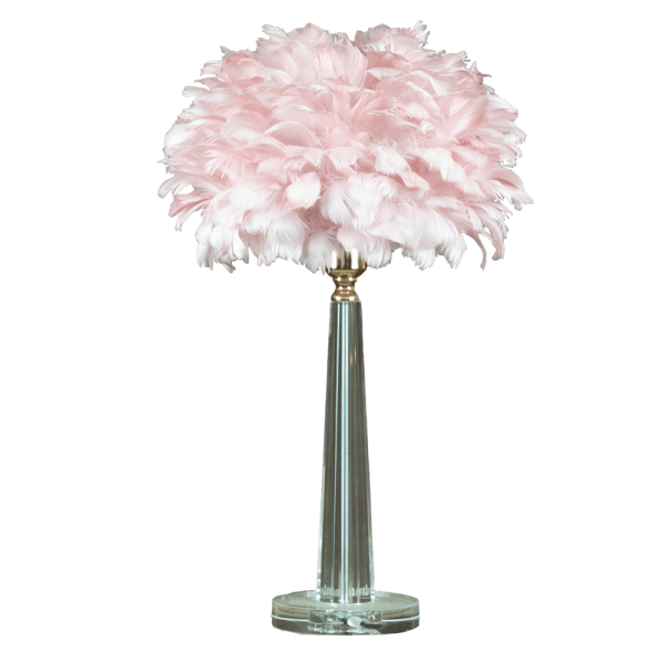lámpara-mesa-pluma-rosa